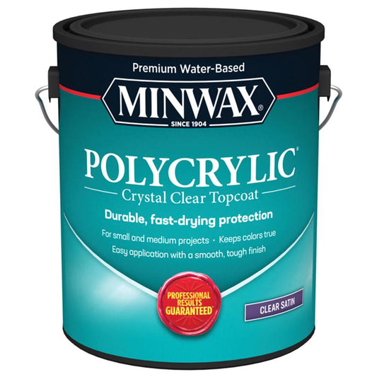 Minwax Satin Clear Polycrylic 1 gal. (Pack of 2)