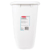 Rubbermaid 3.5 gal. White Open Top Wastebasket (Pack of 6)