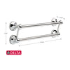 Delta 20.5 in. L Stainless Steel Towel Bar with Assist Bar
