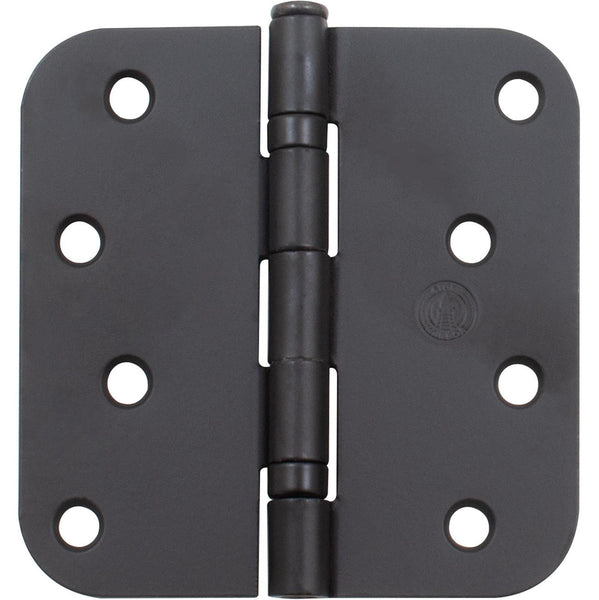 Ball Bearing Hinge, 4 Inches, 5/8" Radius Corner, Bulk Pack (100 Each), Matte Black by Stone Harbor Hardware