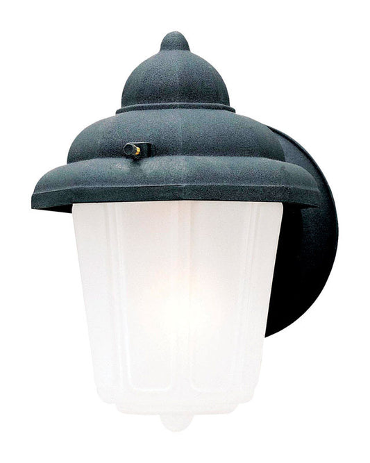 Westinghouse Textured Black Switch Incandescent Wall Lantern