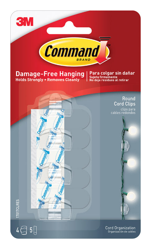 Command Small Plastic Clip 2-3/4 in. L 4 pk (Pack of 4)
