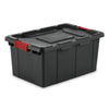 Sterilite 14649006 15 Gallon Black Industrial Tote (Pack of 6)