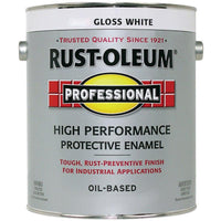 Rust-Oleum Professional High Performance Gloss White Protective Enamel Indoor and Outdoor 100 g/L (Pack of 2)