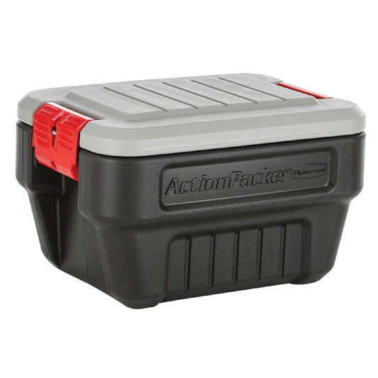 Rubbermaid ActionPacker 12.1 in. H x 14.1 in. W x 20 in. D Stackable Storage Tote (Pack of 4)