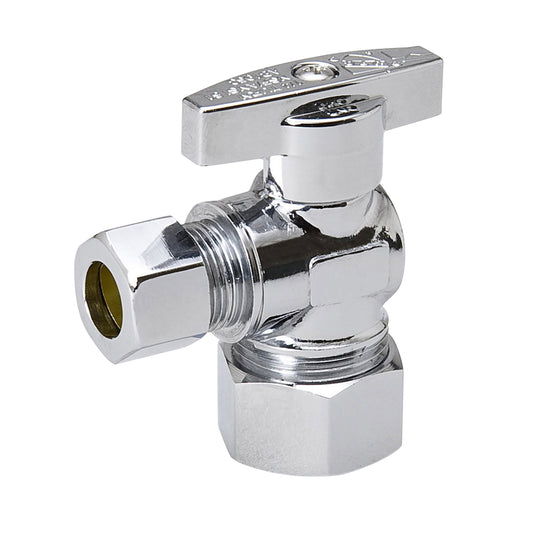 BK Products ProLine 5/8 in. Compression X 1/2 in. Compression Brass Angle Stop Valve