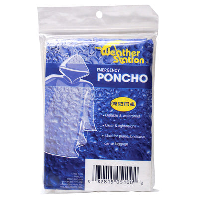 Weather Zone None Rain Poncho Plastic 1 pc