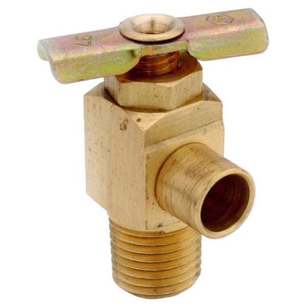 Anderson Metals 1/4 in. X 1/4 in. MIP Brass Drain Cock Valve (Pack of 5)