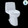 TOTO® Eco UltraMax® One-Piece Elongated 1.28 GPF Toilet with CEFIONTECT, Cotton White - MS854114EG#01