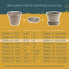 Bloem Terrapot Pebble Stone Resin UV-Resistant Tapered Traditional Planter 7 H in.