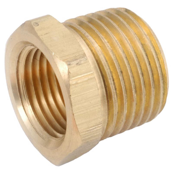 Buje hexagonal de latón amarillo Anderson Metals de 1 pulg. MIP x 3/8 pulg. D FIP (paquete de 5)