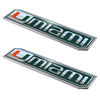 University of Miami 2 Piece Heavy Duty Alumnium Truck Emblem Set