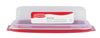 Rubbermaid Red Plastic Snap Fit Lid Dishwasher Safe Airtight Butter Dish 3.1 W x 2.1 H x 7.8 L in.