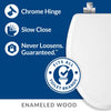 Mayfair Slow Close Round White Molded Wood Toilet Seat