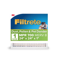 Filtrete 24 in. W X 24 in. H X 1 in. D Polypropylene 8 MERV Air Filter 1 pk (Pack of 4)