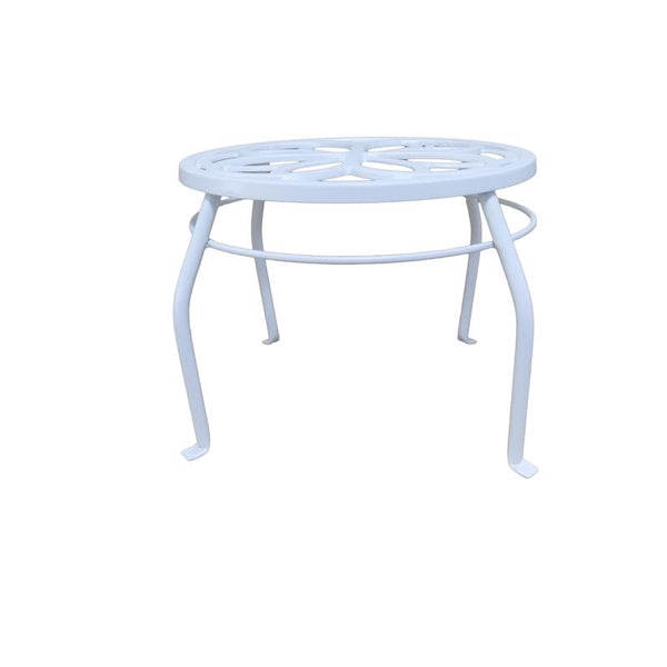 Soporte para plantas de hierro fundido blanco de 9 pulgadas de alto de Living Accents