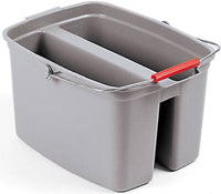 Rubbermaid 19 qt Rectangular Double Pail Gray