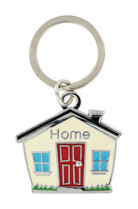 Hillman Metal Black/Silver House Key Chain (Pack of 3).
