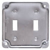 Raco Square Steel 2 gang Box Cover