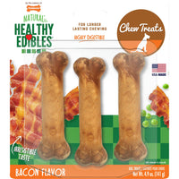 Nylabone Healthy Edibles Longer Lasting Bacon Regular 3pk