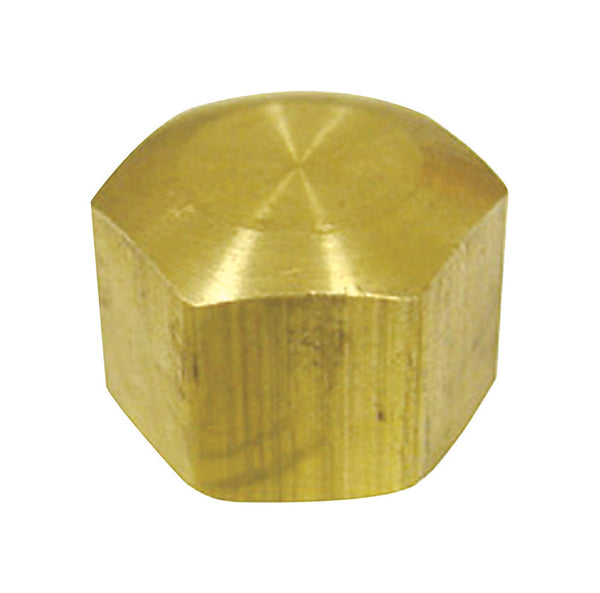 Tapa de compresión de latón amarillo JMF de 3/8 pulg. (paquete de 10)