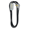 Woods Slimline Indoor 8 ft. L Black Extension Cord 16/2 SPT-2