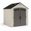 Suncast Cloverdale Gray Plastic Horizontal Peak Storage Shed 7 W x 7 D ft. with Floor Kit