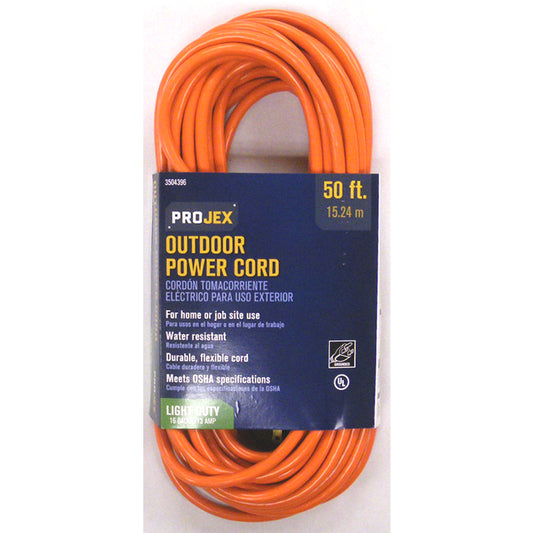 Projex Outdoor 50 ft. L Orange Extension Cord 16/3 SJTW