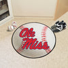 University of Mississippi (Ole Miss) Baseball Rug - 27in. Diameter