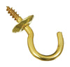 National Hardware Gold Solid Brass 5/8 in. L Cup Hook 1 pk