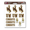 University of Wyoming 12 Count Mini Decal Sticker Pack