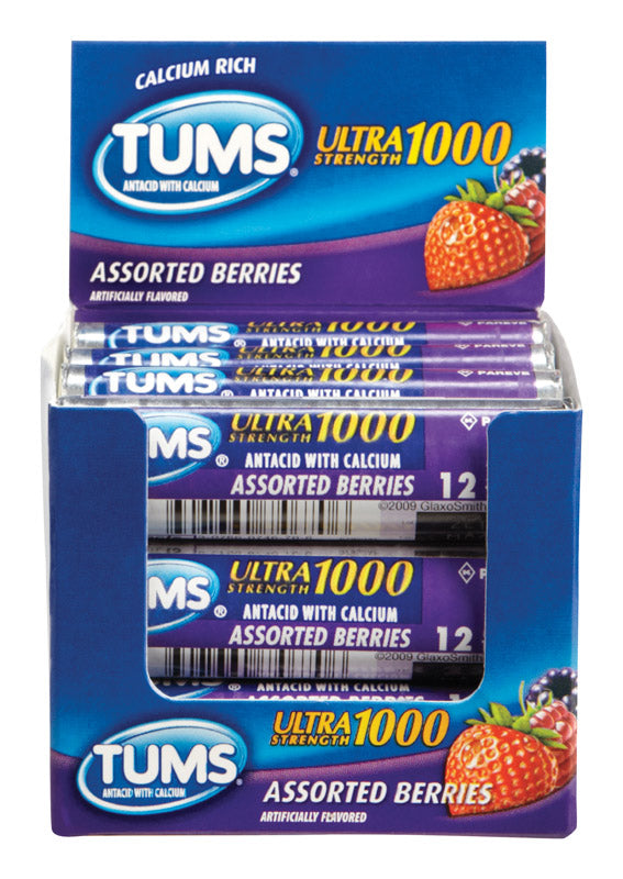 Tums Ultra Strength 1000 Antacid (Pack of 12) - 663500 - 307660746706 ...