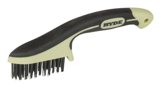Hyde MAXXGRIP PRO 0.75 in. W X 8.75 in. L Carbon Steel Wire Brush (Pack of 4).