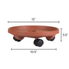 Bloem Terracotta Clay Resin Round Plant Caddy 3.6 H x 11.9 Dia. in. with Saucer