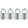 Kwikset 1-1/4 in. Aluminum Padlock KA with 5/8 in. Shackle 4/pk