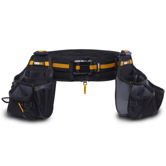 ToughBuilt 27 pocket Polyester Tradesman Tool Belt Set 9 in. L X 12.5 in. H Black/Yellow L 32 in to