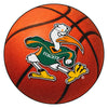 University of Miami Sebastian the Ibis Basketball Rug - 27in. Diameter