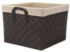 Whitmor Espresso Storage Tote 10 in. H X 13 in. W X 15 in. D Stackable