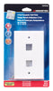 Monster Just Hook It Up White 2 gang Plastic Keystone Wall Plate 1 pk