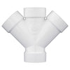 Charlotte Pipe Schedule 40 3 in. Hub X 3 in. D Hub PVC Double Wye 1 pk