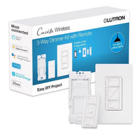 Lutron Caseta White 150 W 3-Way Smart-Enabled Dimmer Switch w/Remote Control 1 pk