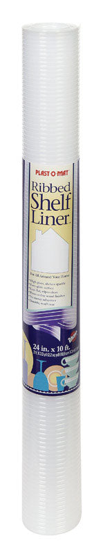Shelf Liner, Non-Adhesive, Ribbed, Waterproof, Clear, 24-In. x 10-Ft. (A)