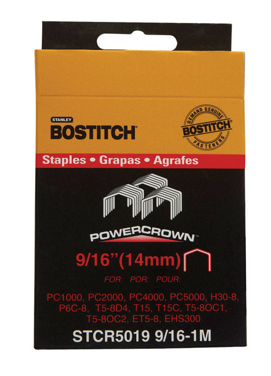 Bostitch PowerCrown 7/16 in. W x 9/16 in. L 18 Ga. Wide Crown Staples