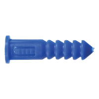 Hillman 0.164 in. D X 1-1/4 in. L Plastic Round Head Ribbed Anchor 100 pk
