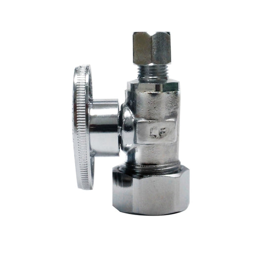 Keeney 5/8 in. Compression in. X 1/4 in. Compression Brass Straight Valve