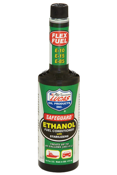 Acondicionador de combustible de etanol/gasolina Safeguard de Lucas Oil Products, 16 oz