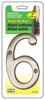 Hillman Distinctions 4 in. Silver Brushed Nickel Screw-On Number 6 1 pc (Pack of 3)