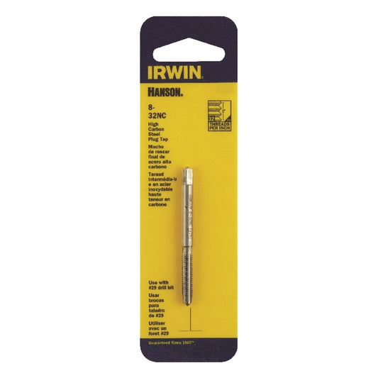 Irwin Hanson High Carbon Steel SAE Plug Tap 8-32NC 1 pc. (Pack of 5)