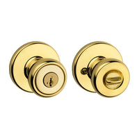 Kwikset Tylo Polished Brass Entry Lockset 1-3/4 in. (Pack of 3)