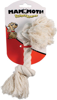 Mammoth Flossy Chews Cotton Rope Bone White 9 in